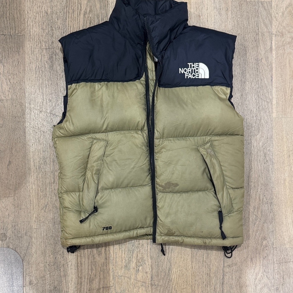 The North Face Men's Black and Olive Puffer Vest